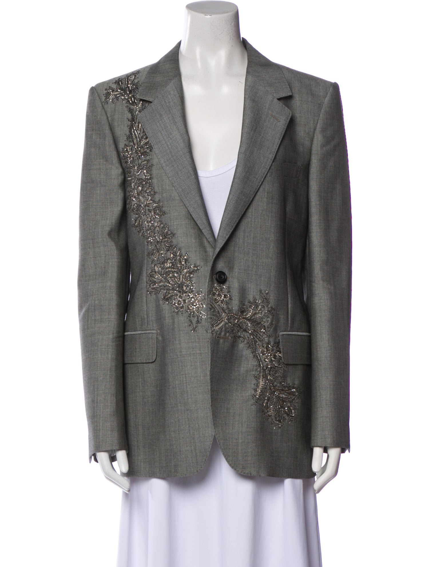 Alexander McQueen Wool Printed Blazer