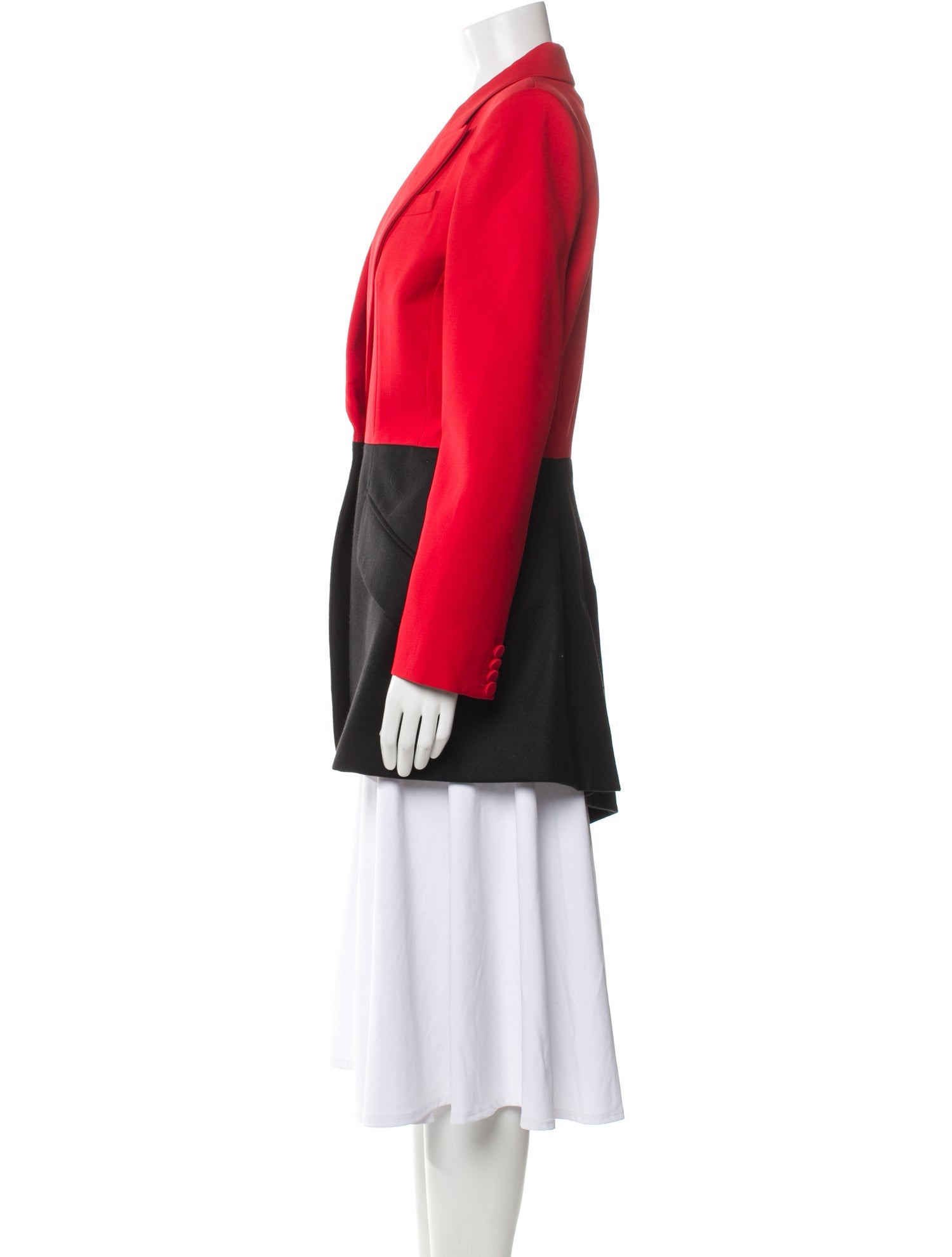 Alexander McQueen Wool Colorblock Pattern Blazer