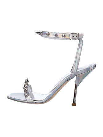 Alexander McQueen Spike Accents Leather Sandals
