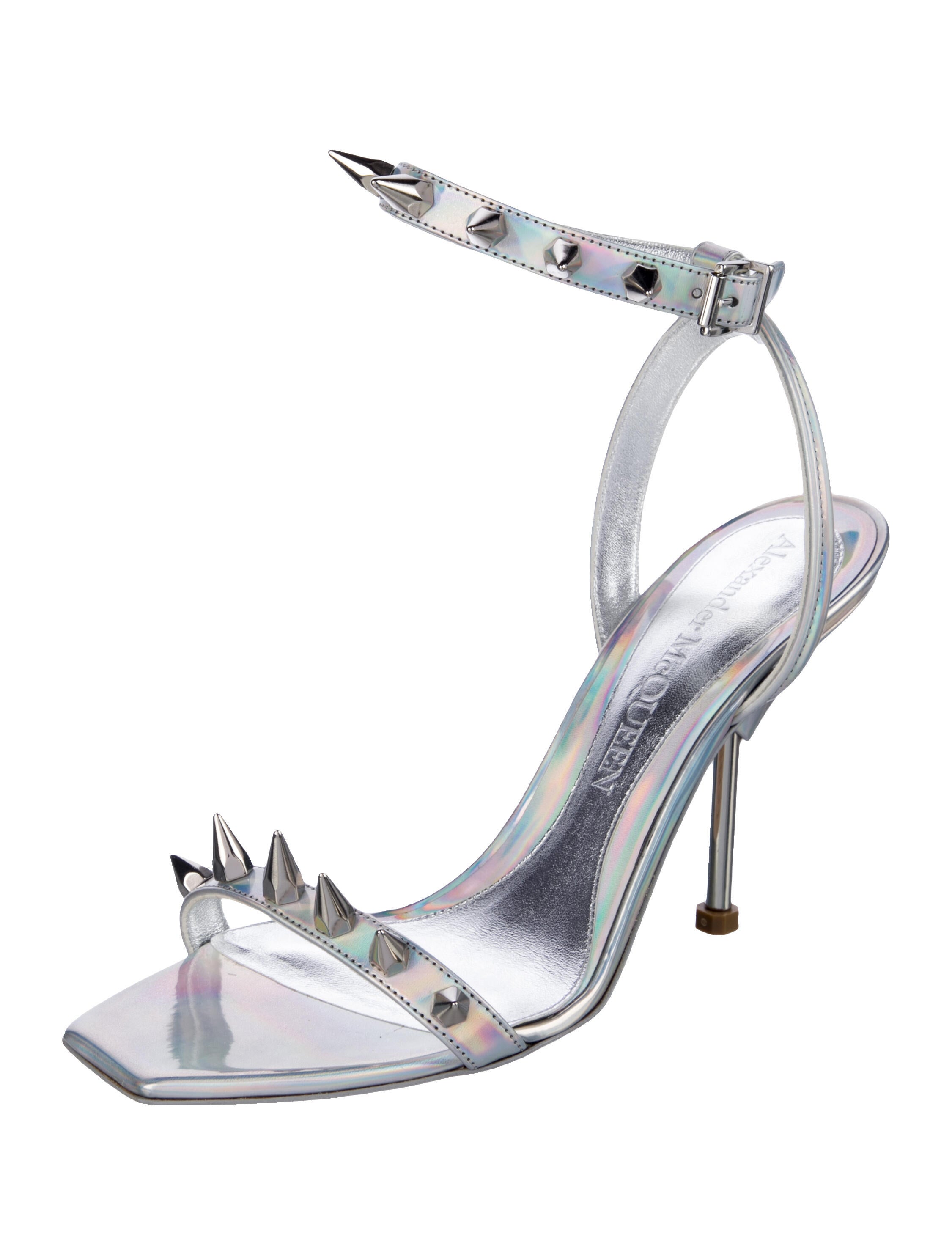 Alexander McQueen Spike Accents Leather Sandals