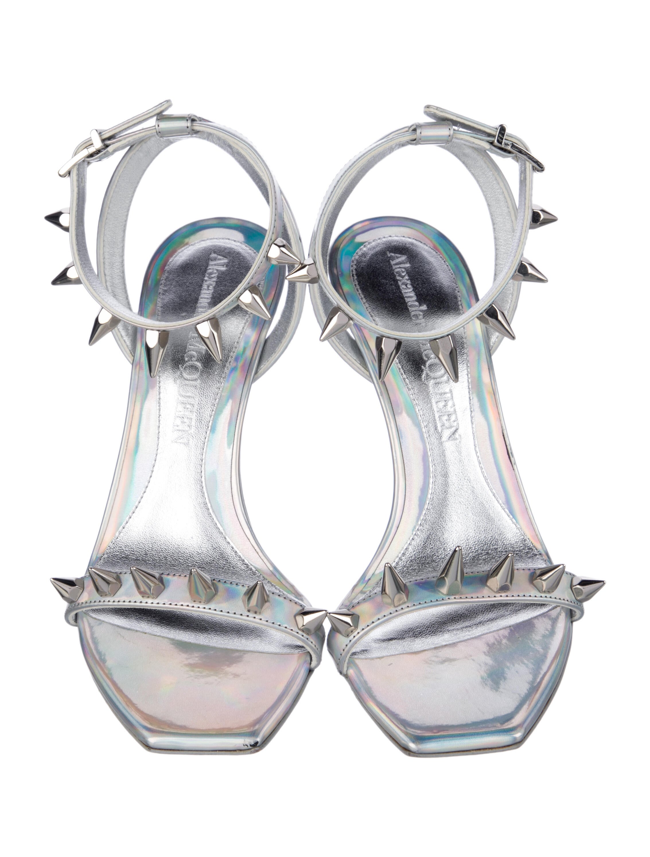 Alexander McQueen Spike Accents Leather Sandals