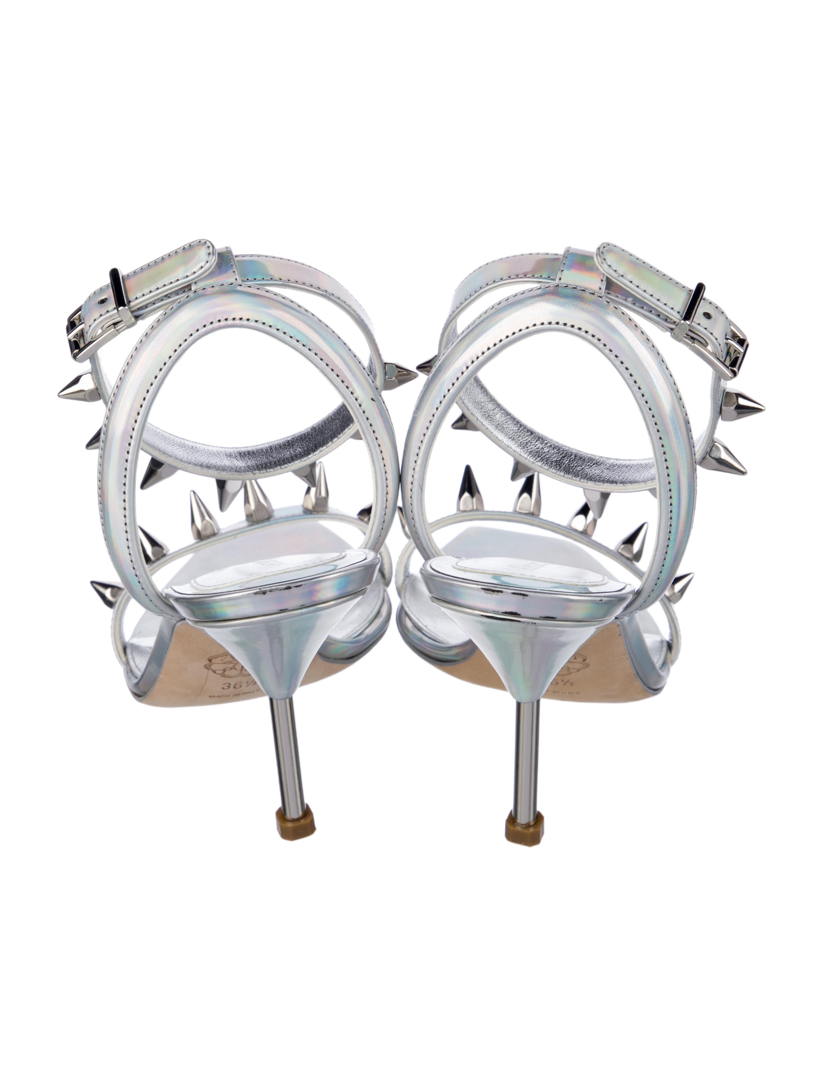 Alexander McQueen Spike Accents Leather Sandals