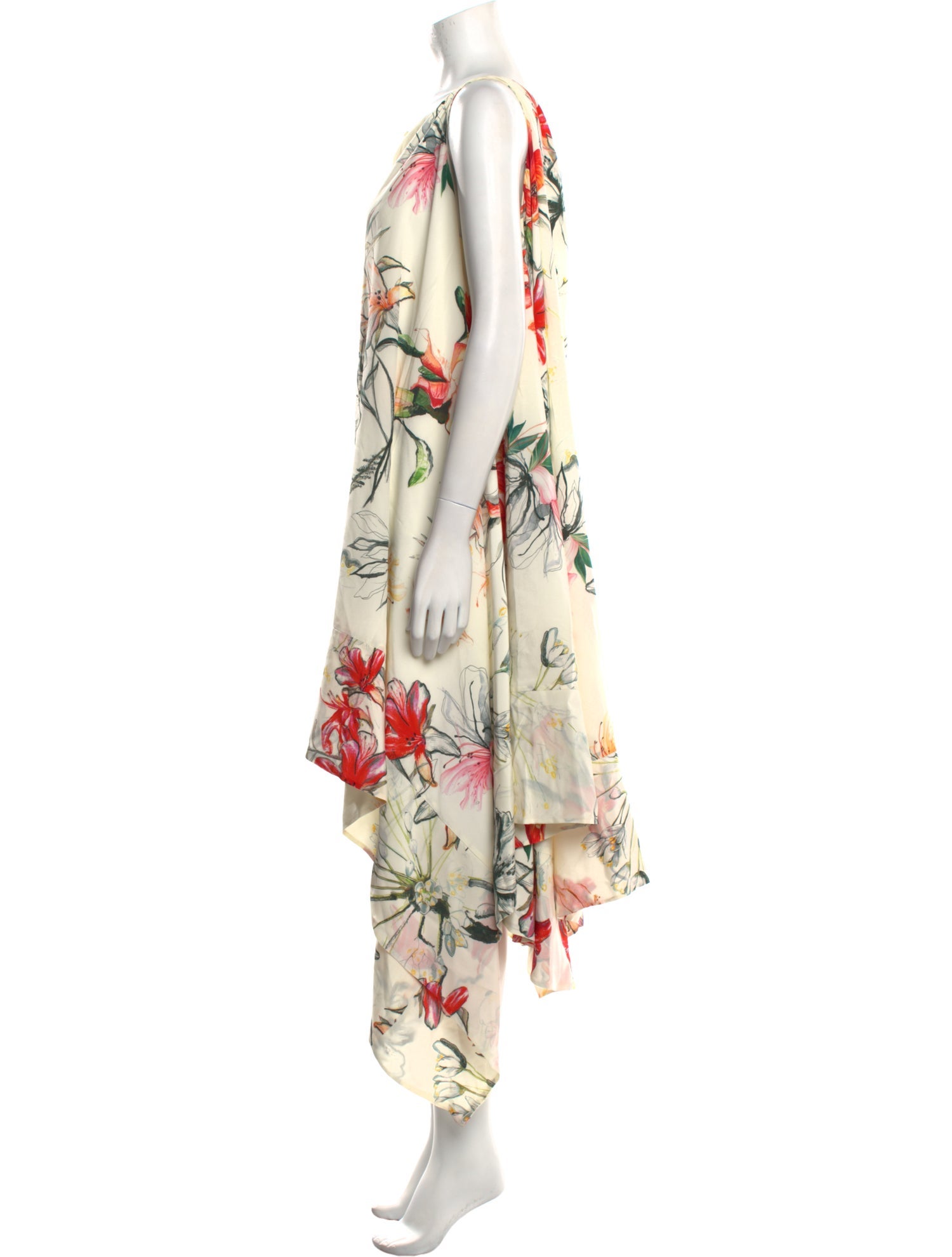 Alexander McQueen Silk Midi Length Dress