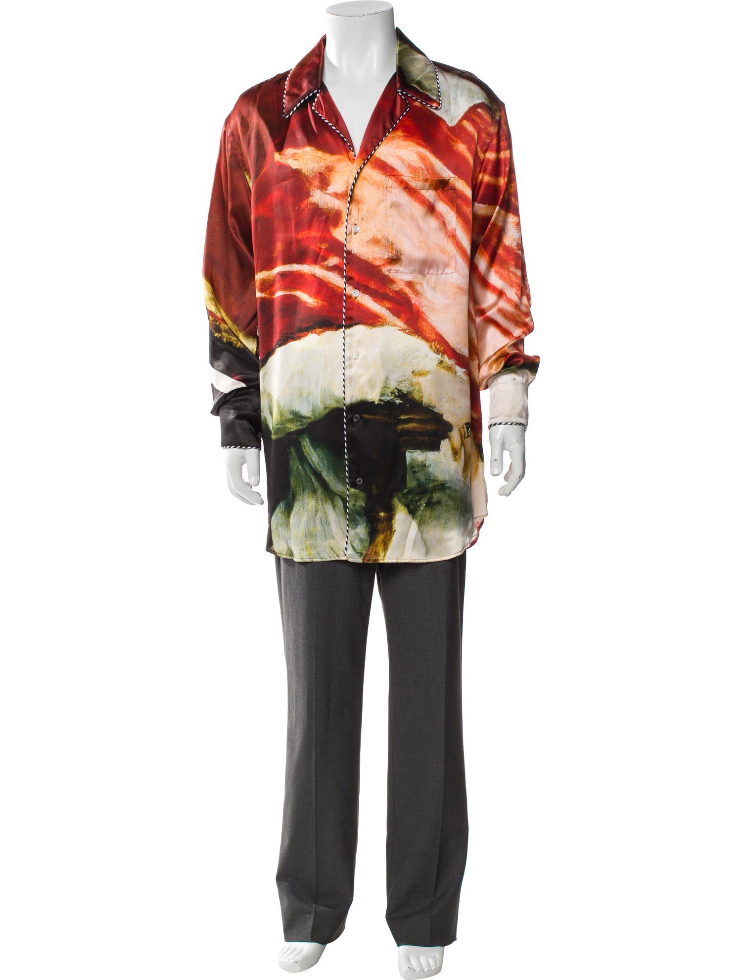 Alexander McQueen Printed Long Sleeve Shirt