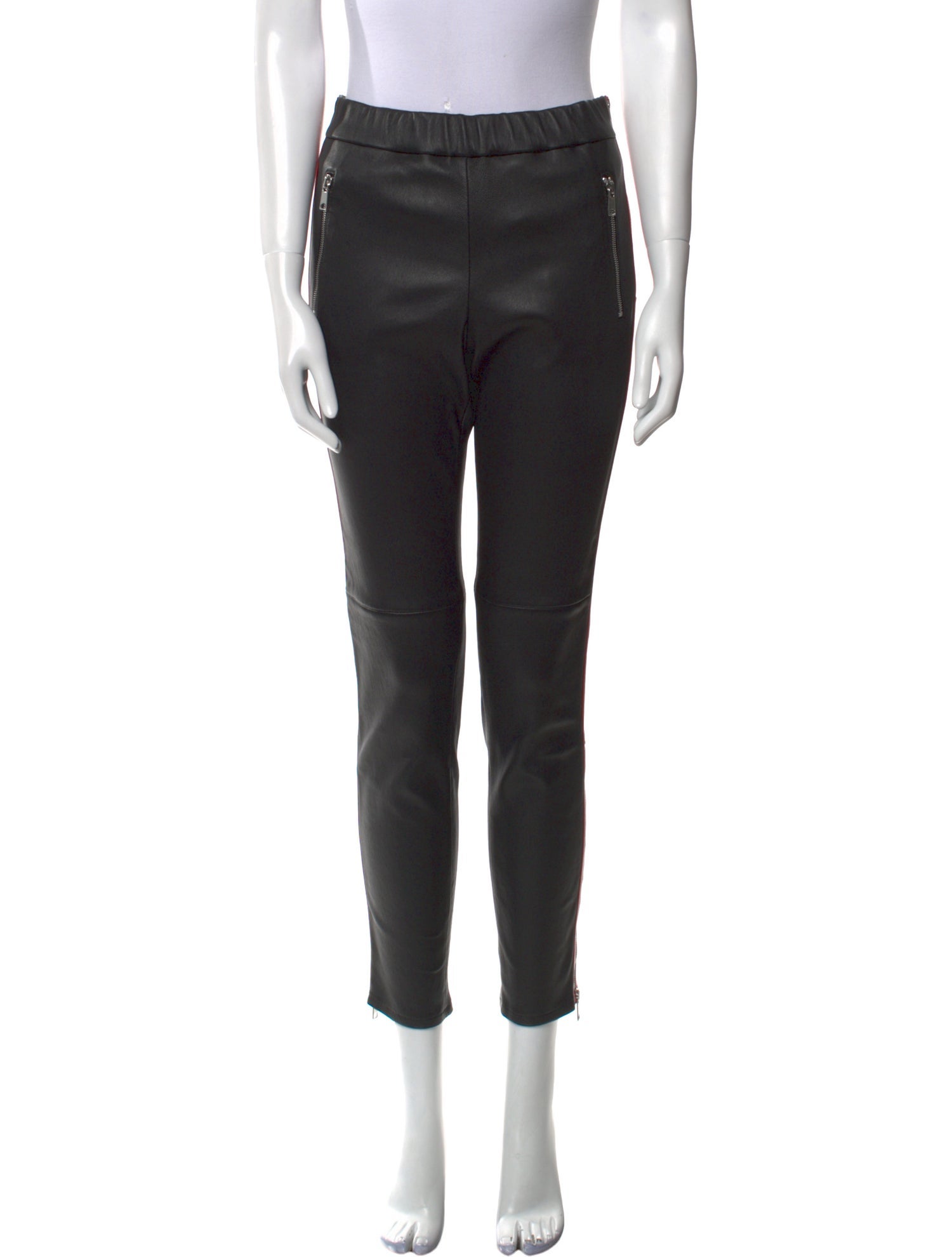 Alexander McQueen Leather Skinny Leg Pants