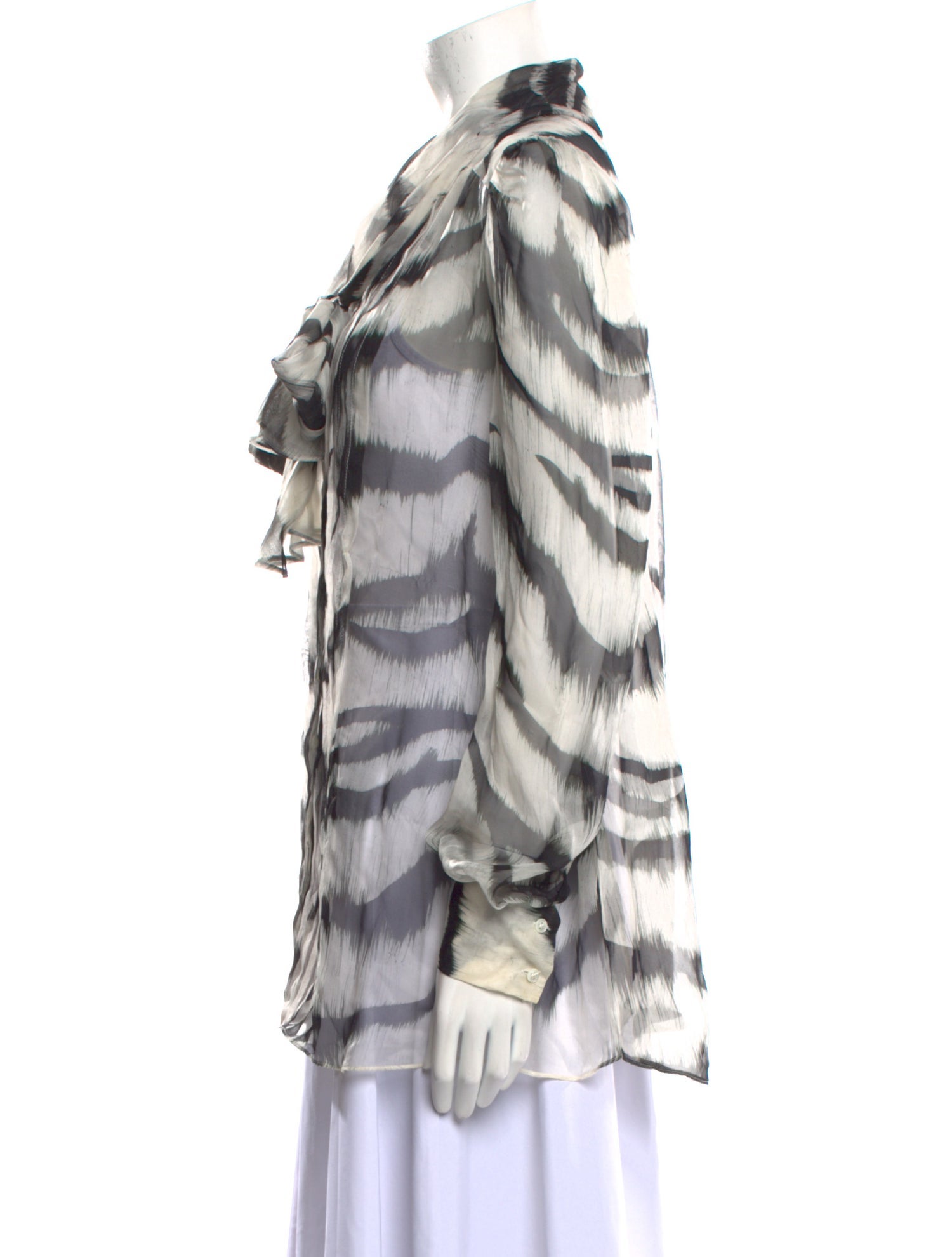 Alexander McQueen Silk Printed Blouse