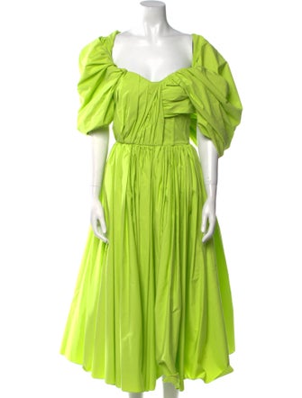 Alexander McQueen Off-The-Shoulder Long Dress