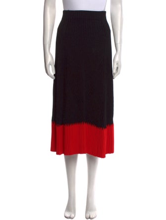 Alexander McQueen Colorblock Pattern Midi Length Skirt