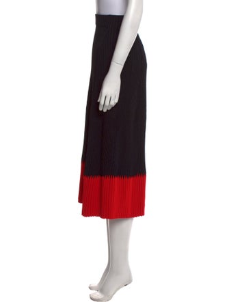 Alexander McQueen Colorblock Pattern Midi Length Skirt