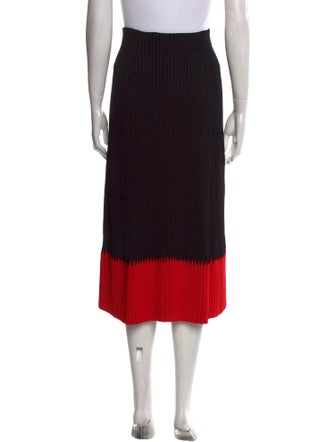 Alexander McQueen Colorblock Pattern Midi Length Skirt