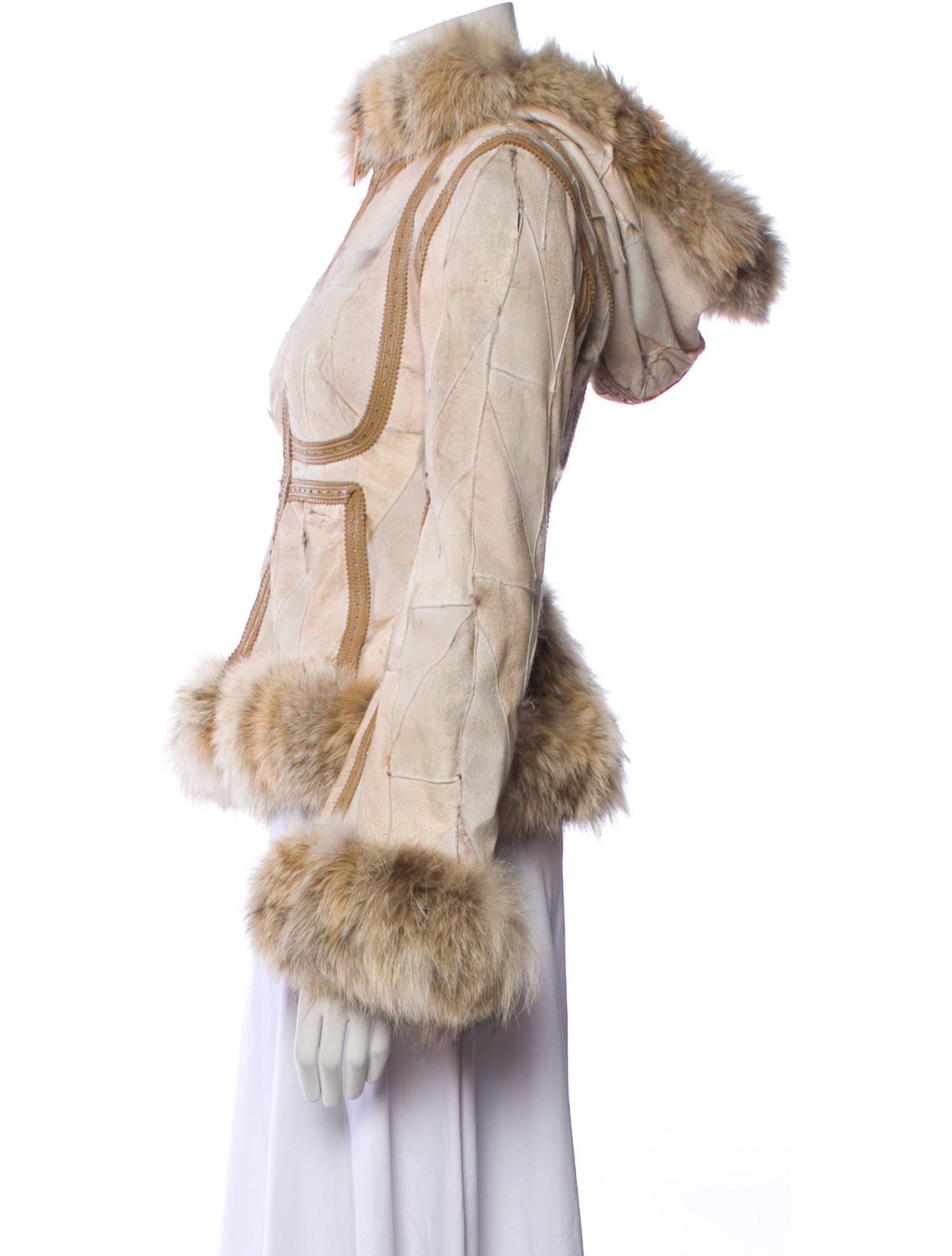 Alexander McQueen Vintage 2003 'Scanners' Fox Fur Jacket