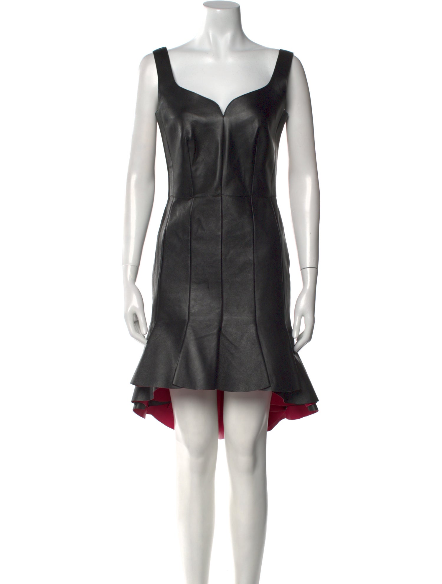 Alexander McQueen Leather Knee-Length Dress