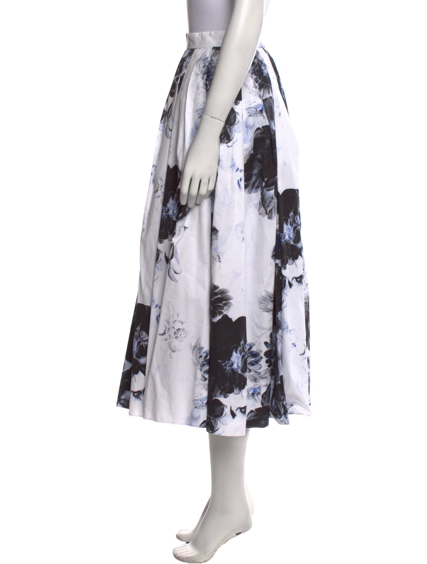 Alexander McQueen Floral Print Midi Length Skirt w/ Tags