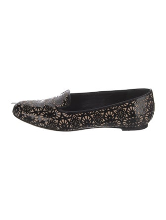 Alexander McQueen Patent Leather Patterned Loafers