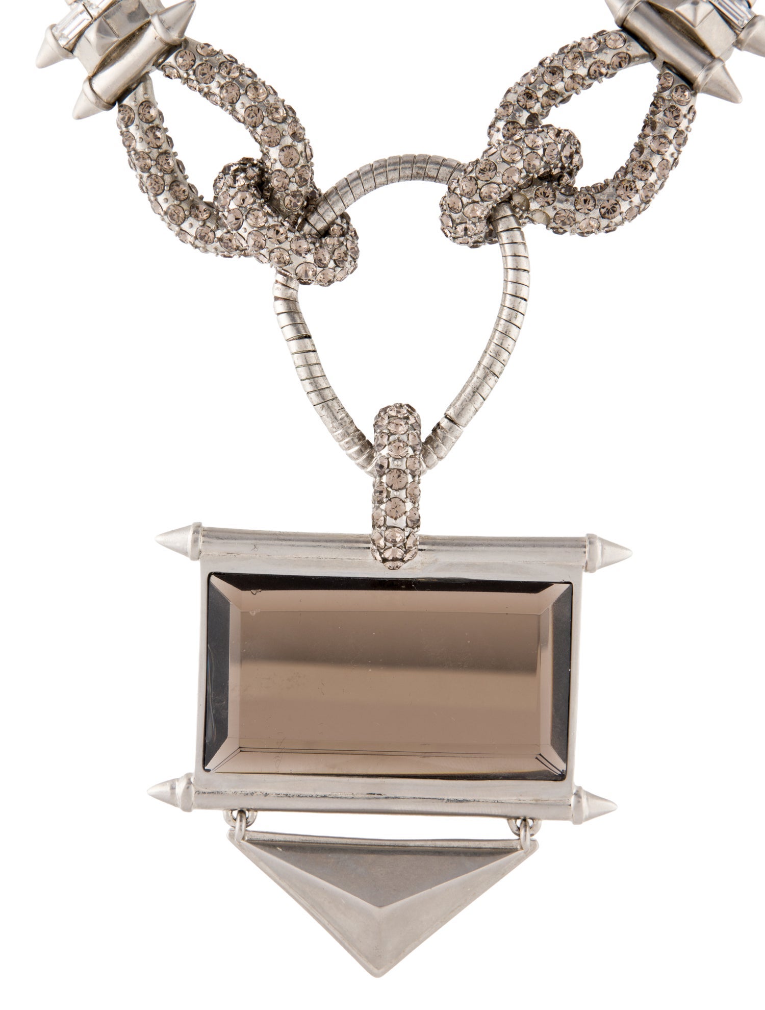 Alexander McQueen Crystal Statement Pendant Necklace