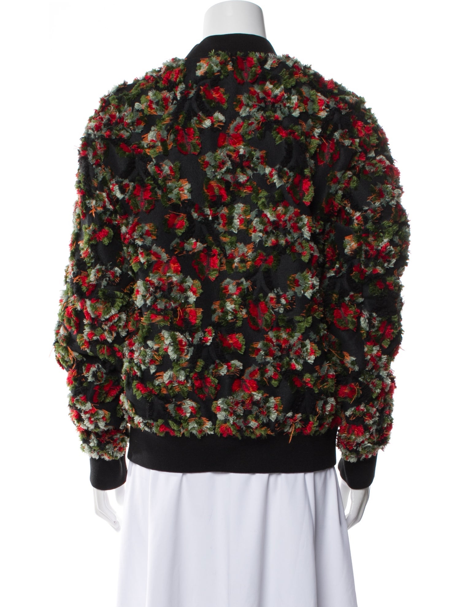 Alexander McQueen Floral Print Bomber Jacket