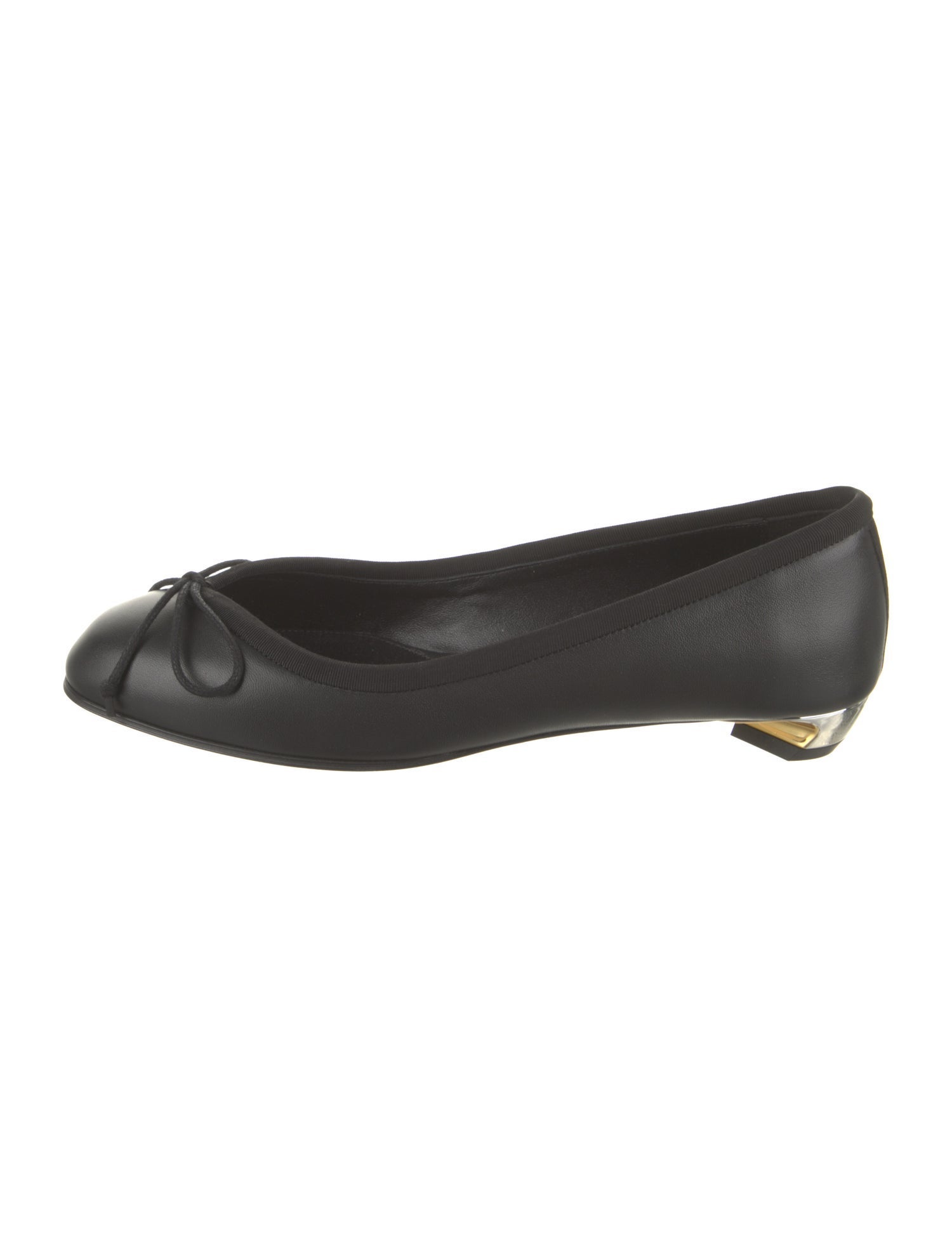 Alexander McQueen Leather Bow Accents Ballet Flats