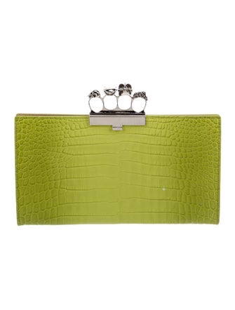 Alexander McQueen Embossed Leather Clutch