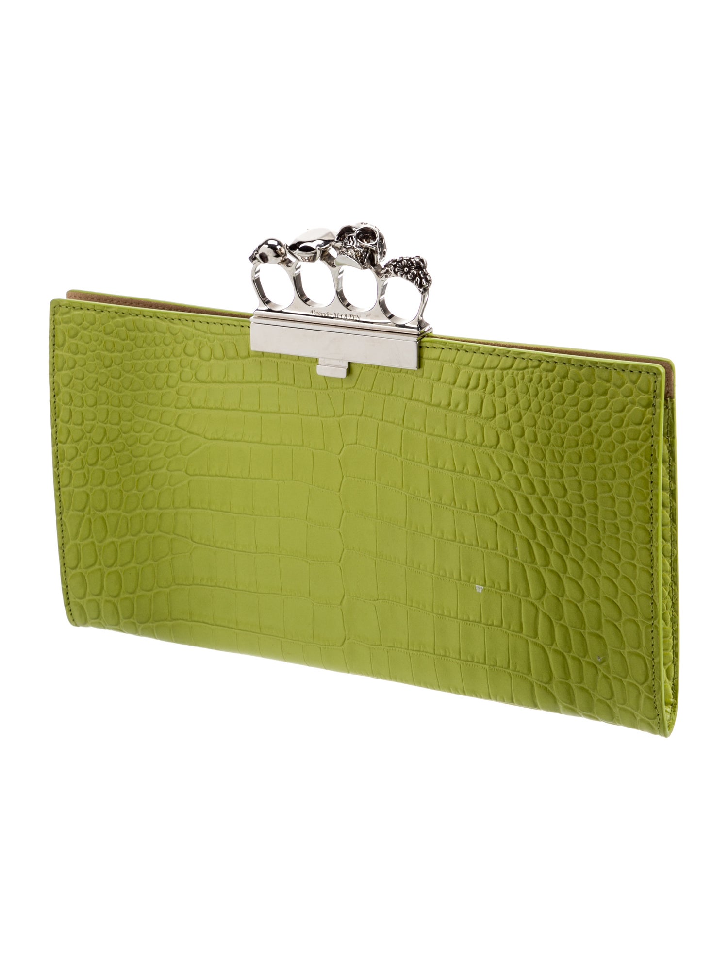 Alexander McQueen Embossed Leather Clutch