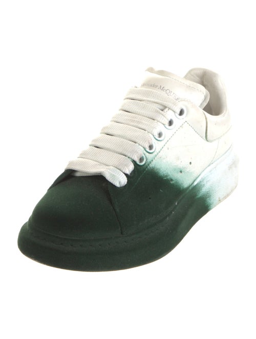 Alexander McQueen Leather Colorblock Pattern Sneakers