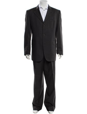 Alexander McQueen Grey Wool Two-Piece Suit