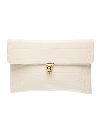 Alexander McQueen Embossed Leather Clutch