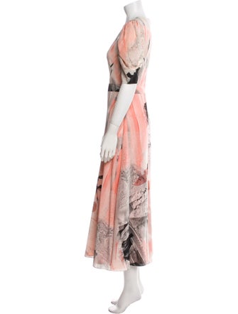 Alexander McQueen Silk Long Dress