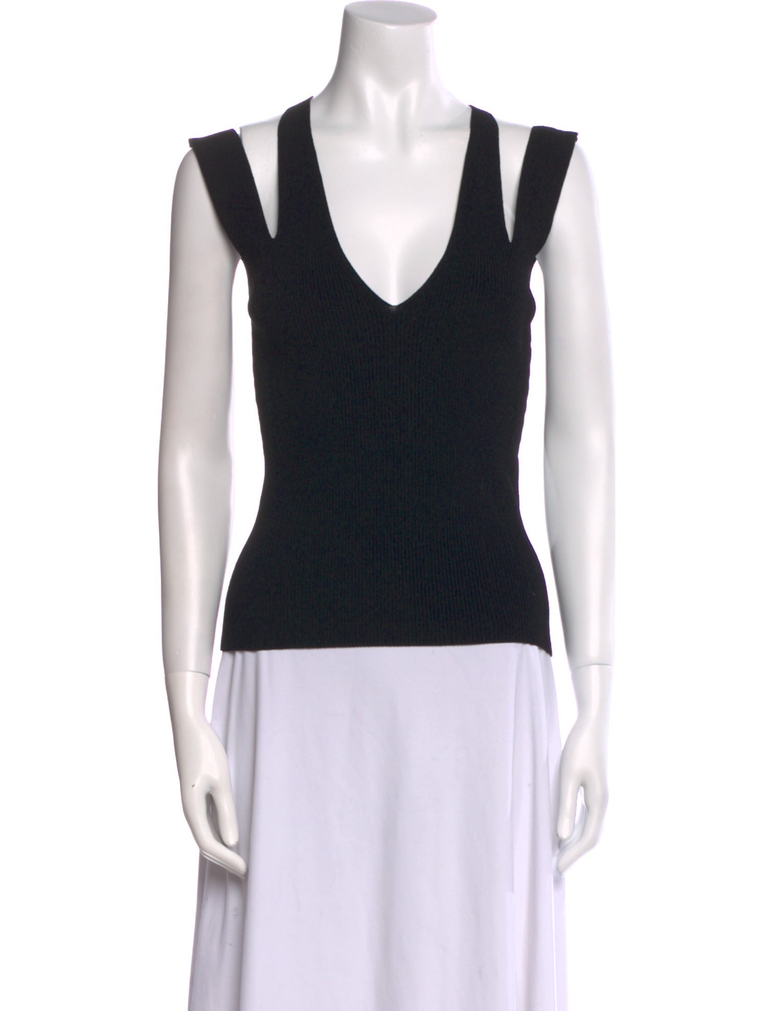 Alexander McQueen Wool V-Neck Top