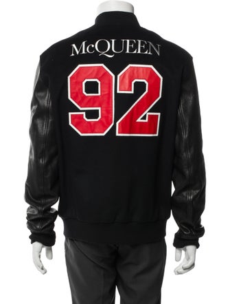 Alexander McQueen Wool Graphic Print Varsity Jacket