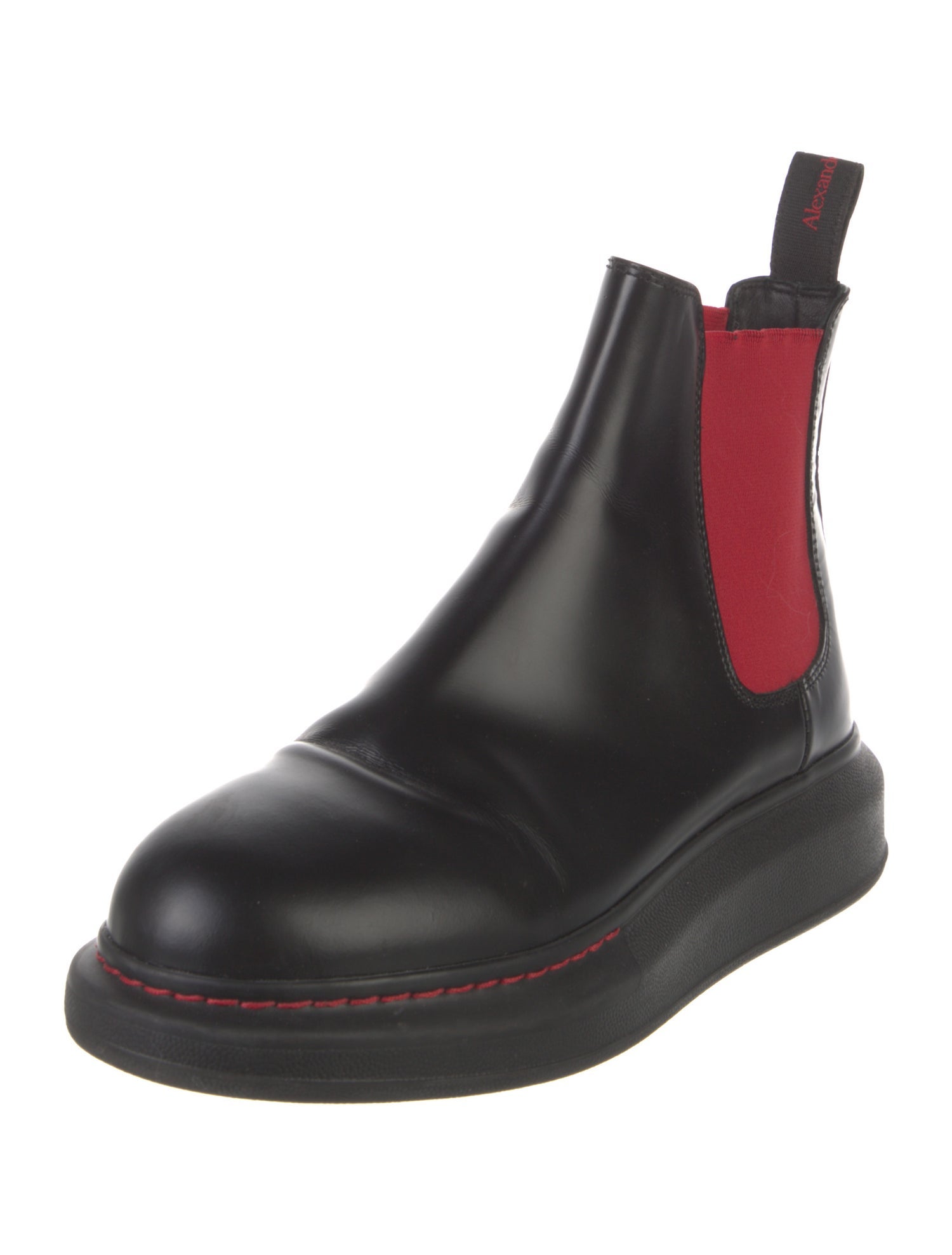 Alexander McQueen Leather Chelsea Boots