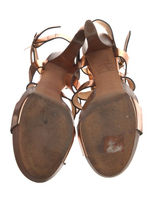 Alexander McQueen Leather T-Strap Sandals
