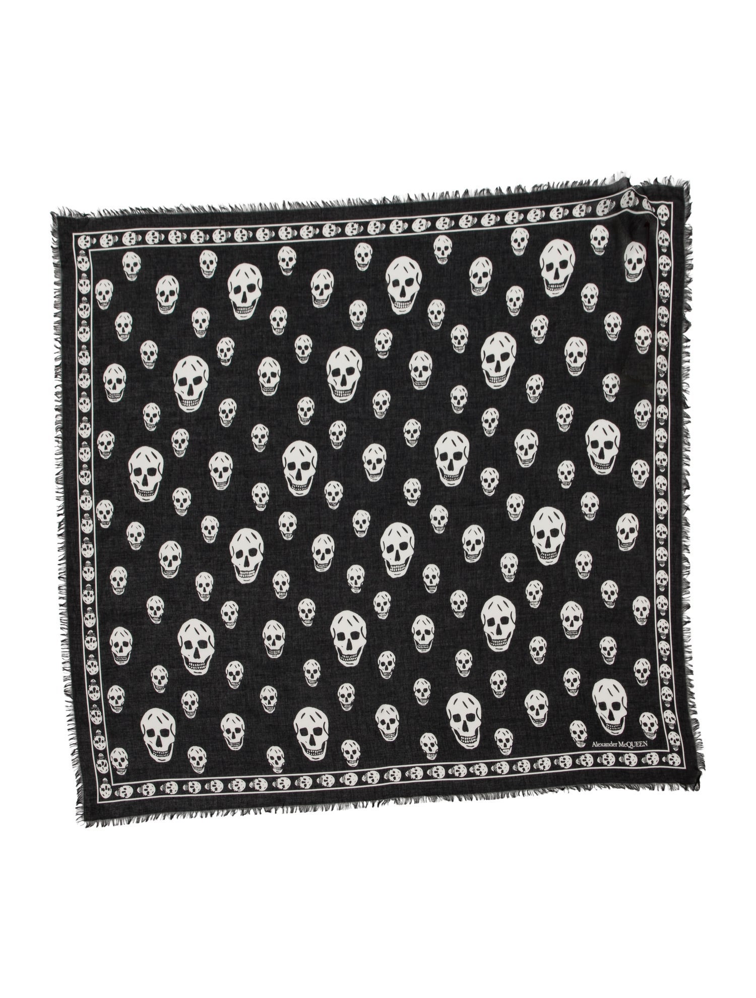 Alexander McQueen Skull Printed Scarf w/ Tags