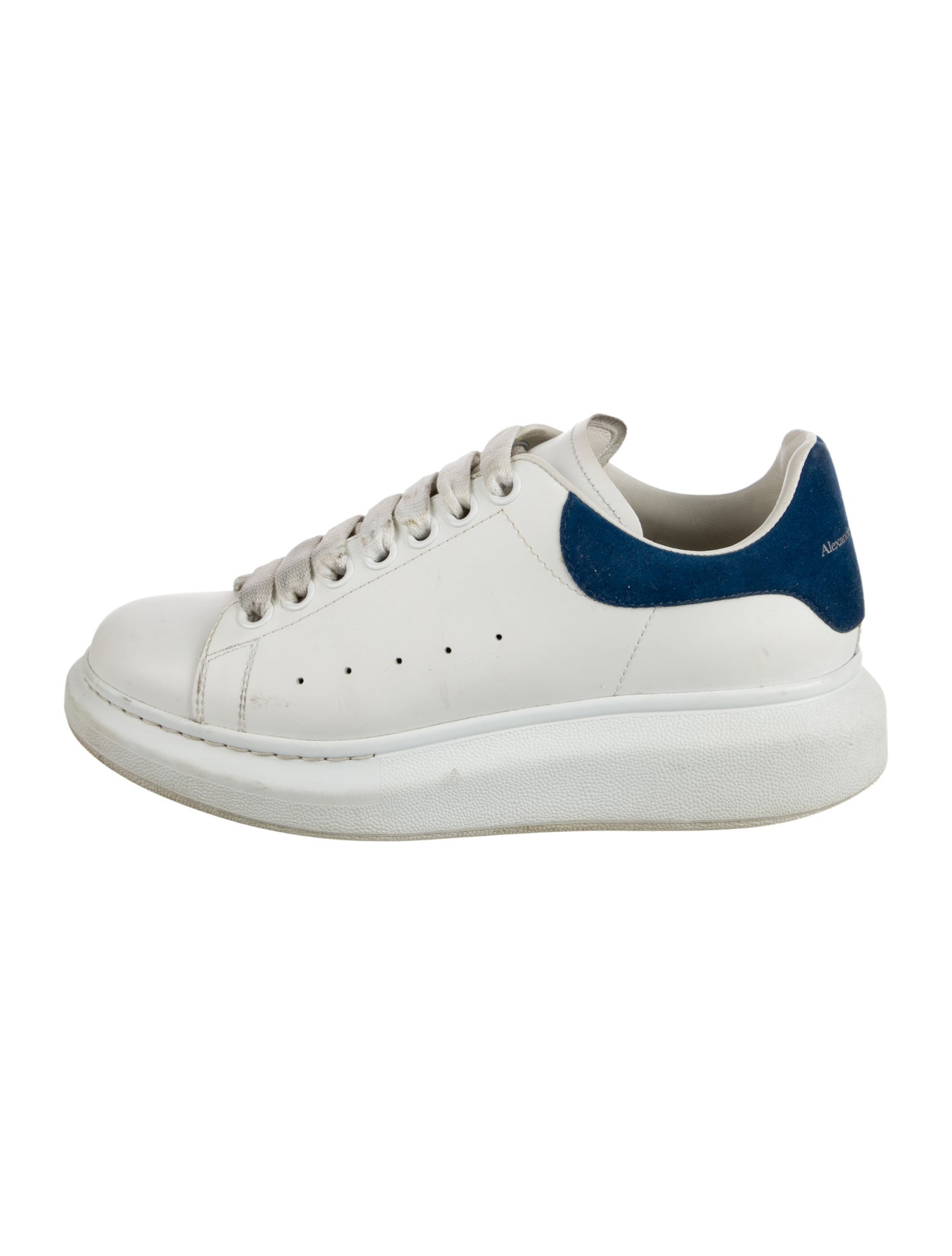Alexander McQueen Leather Colorblock Pattern Sneakers