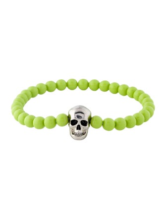 Alexander McQueen Skull Head Bead Bracelet