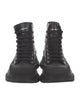 Alexander McQueen Leather Patterned Combat Boots