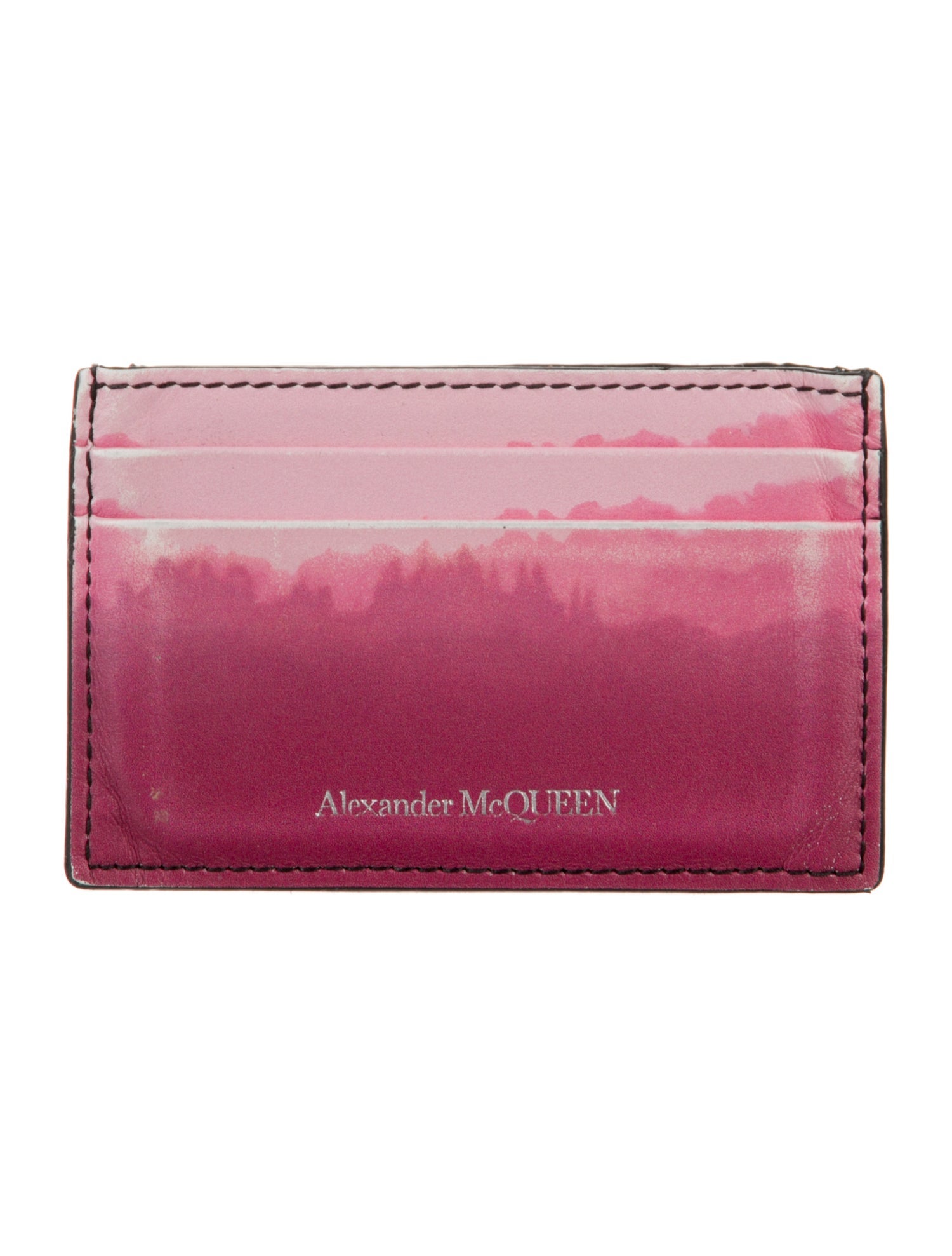 Alexander McQueen Leather Printed Card Holder