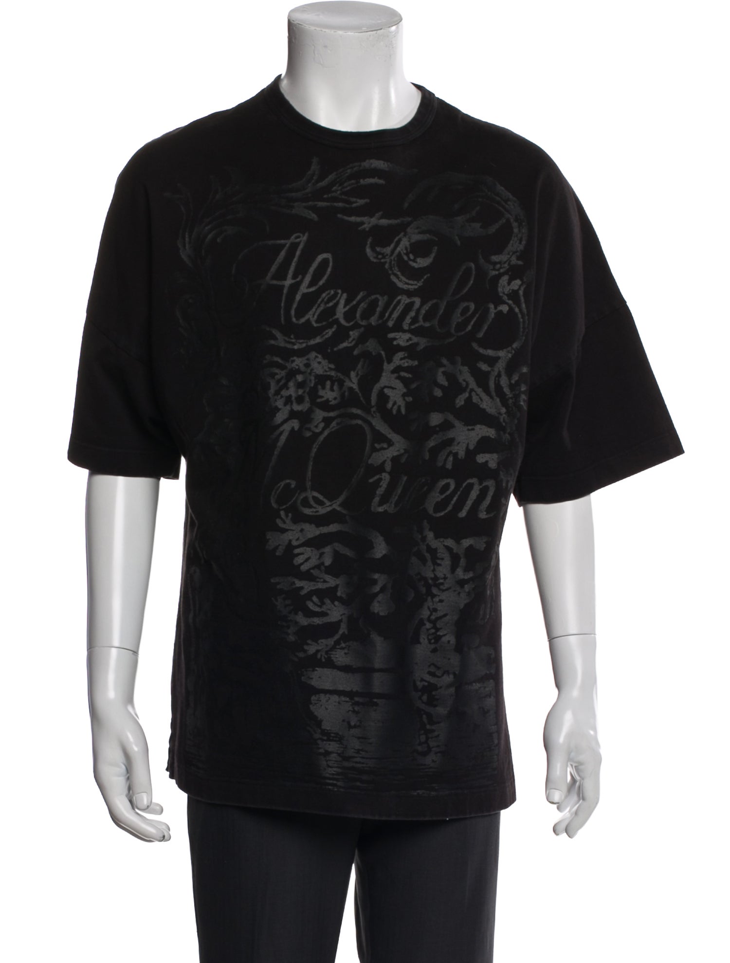 Alexander McQueen Animal Print Crew Neck T-Shirt