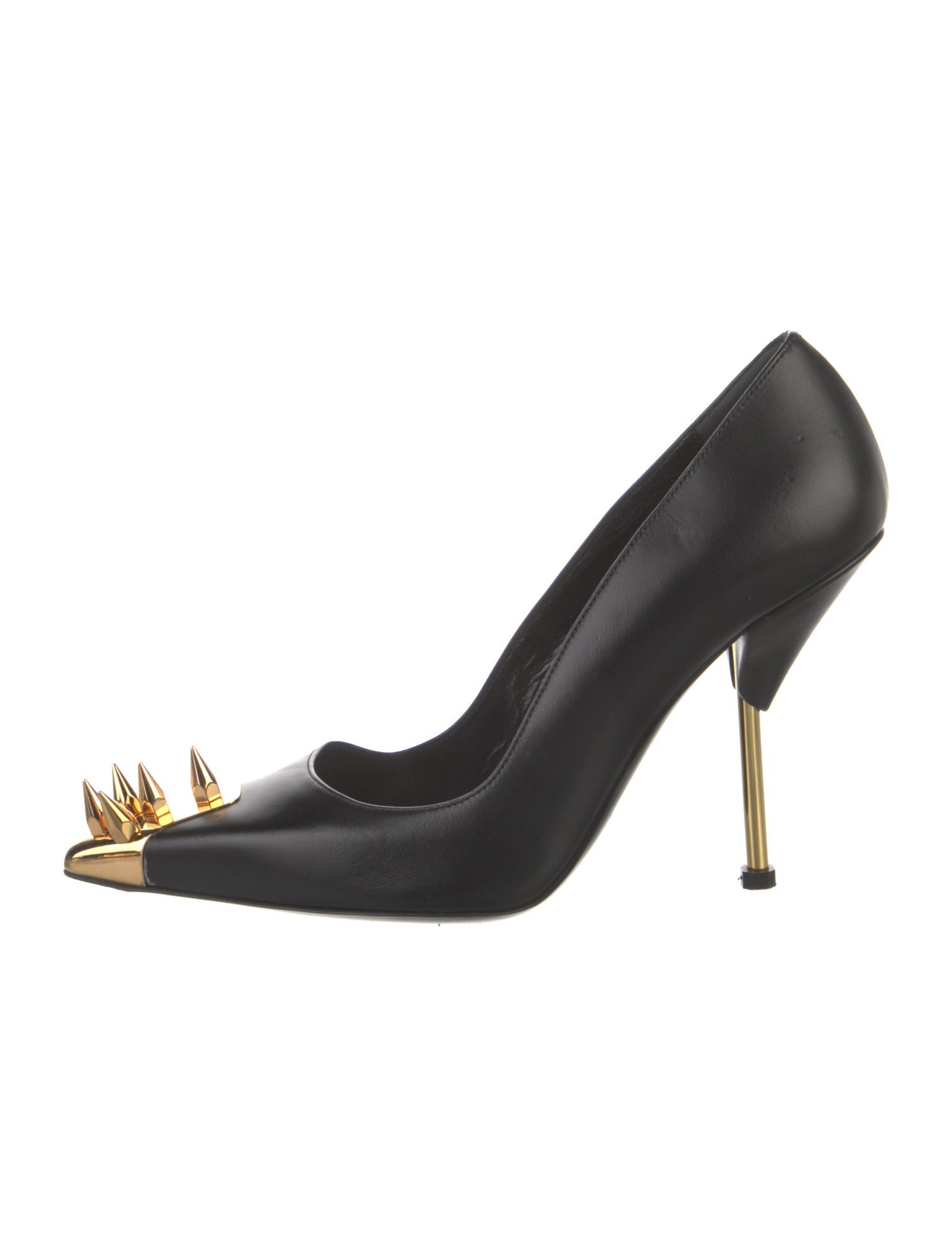 Alexander McQueen Spike Accents Leather Pumps