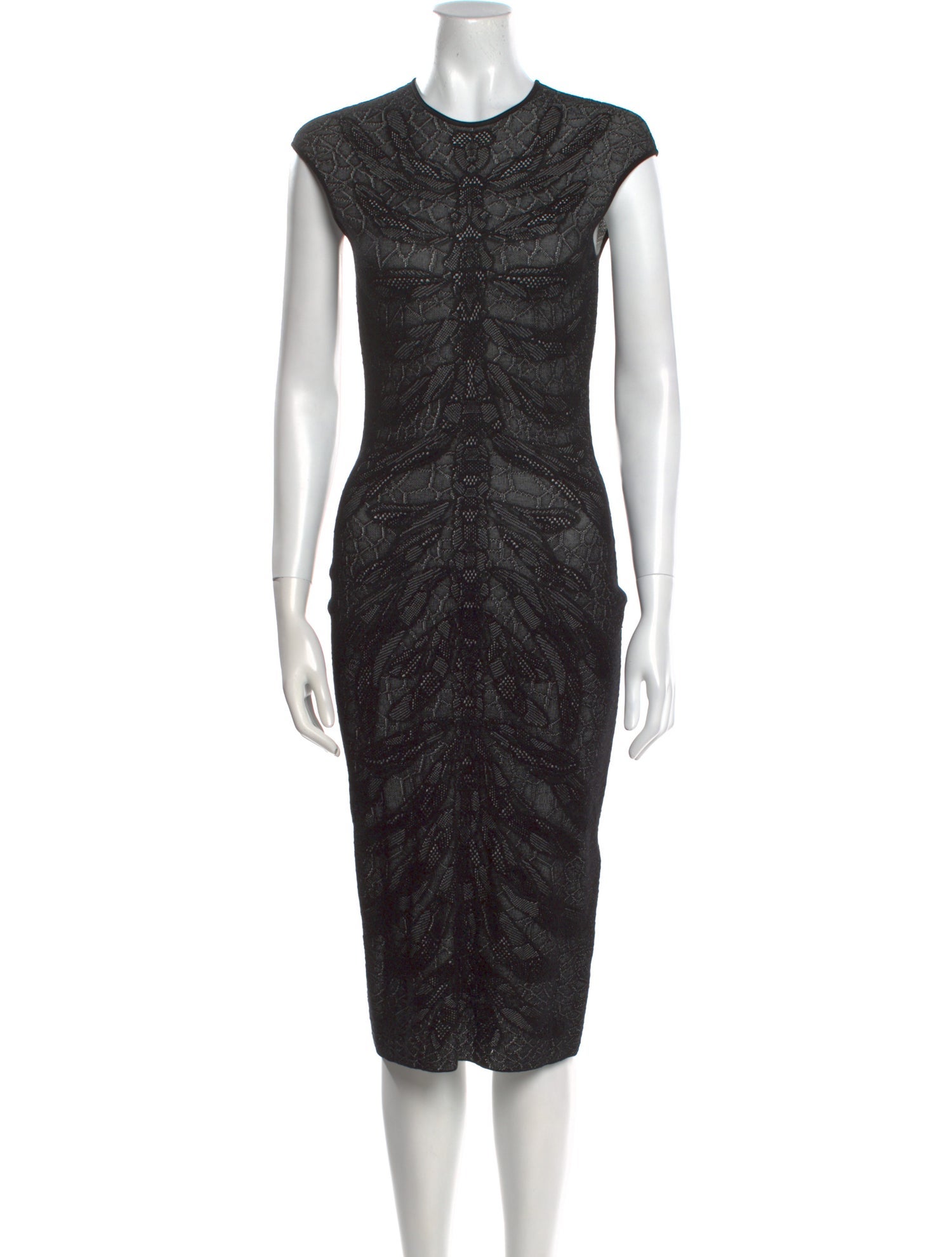 Alexander McQueen Silk Midi Length Dress