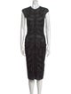Alexander McQueen Silk Midi Length Dress