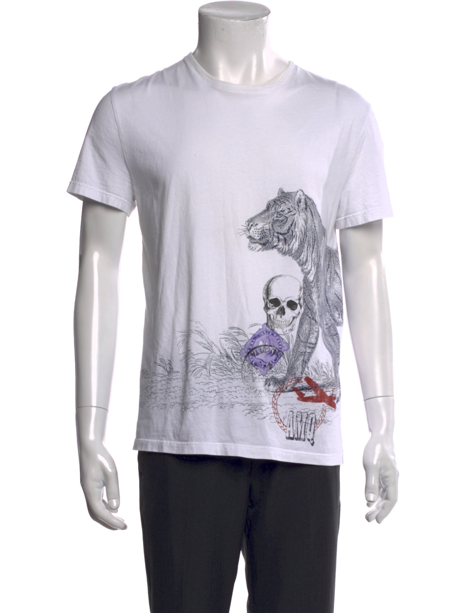 Alexander McQueen Graphic Print Crew Neck T-Shirt