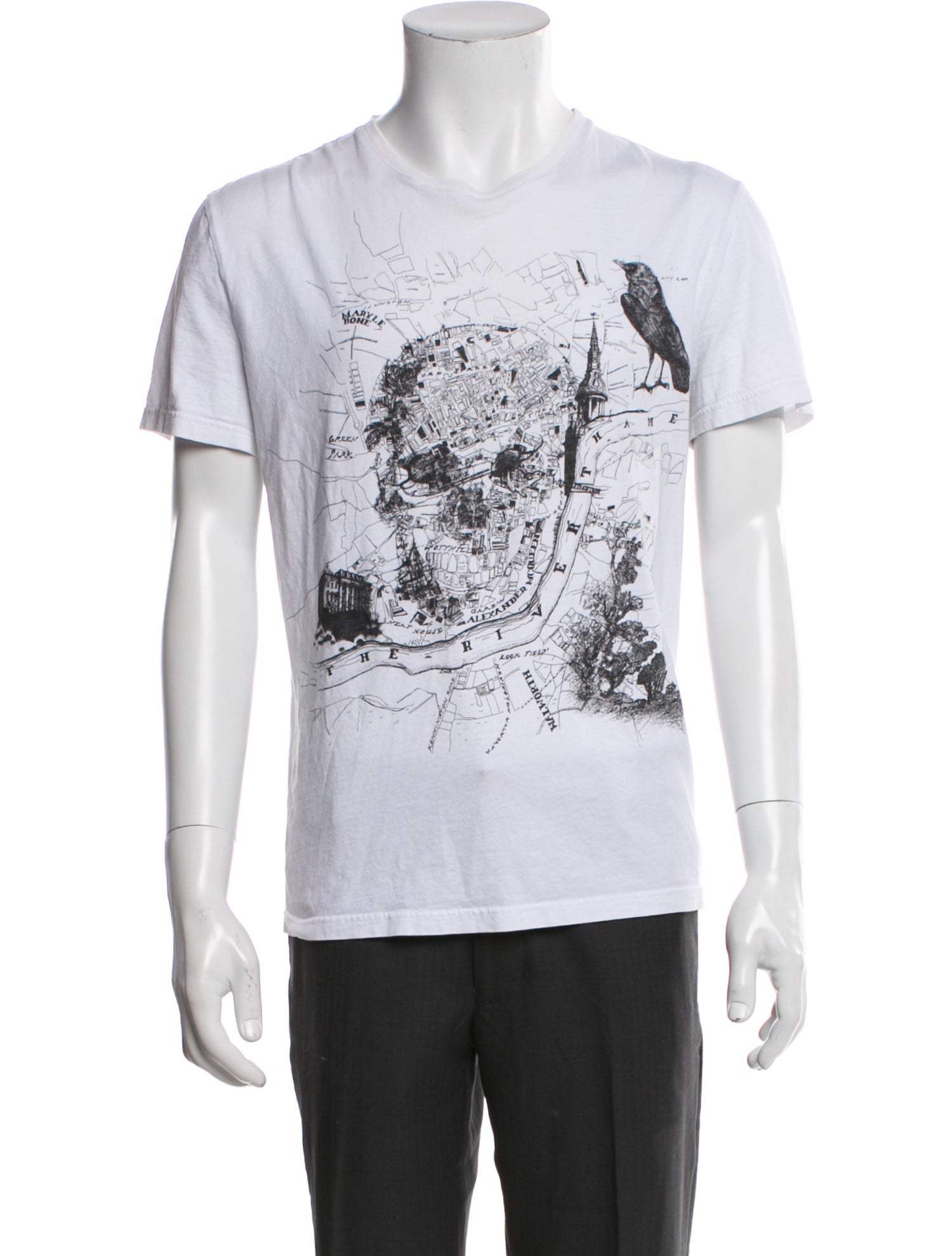 Alexander McQueen Graphic Print Crew Neck T-Shirt