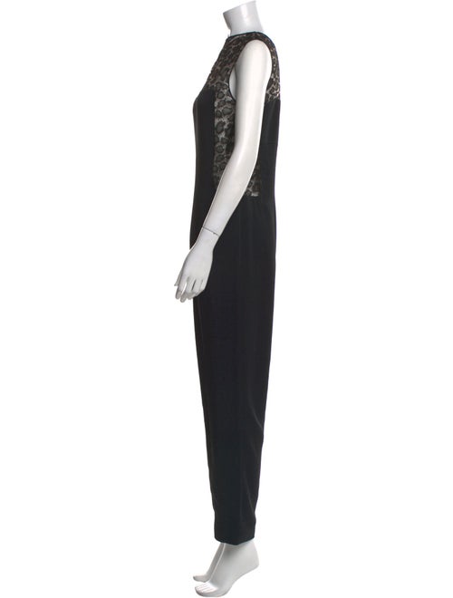 Alexander McQueen Lace Pattern Crew Neck Jumpsuit
