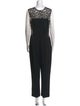 Alexander McQueen Lace Pattern Crew Neck Jumpsuit