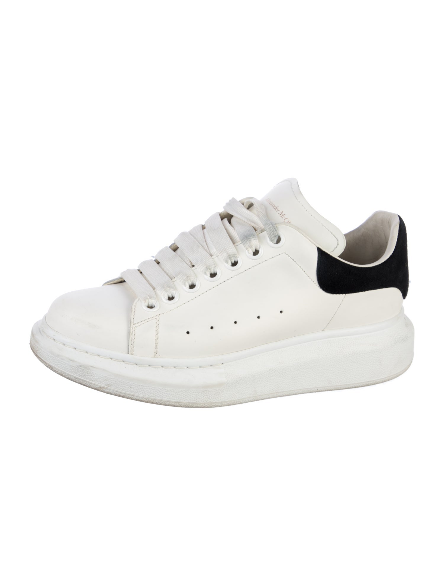Alexander McQueen Leather Colorblock Pattern Sneakers