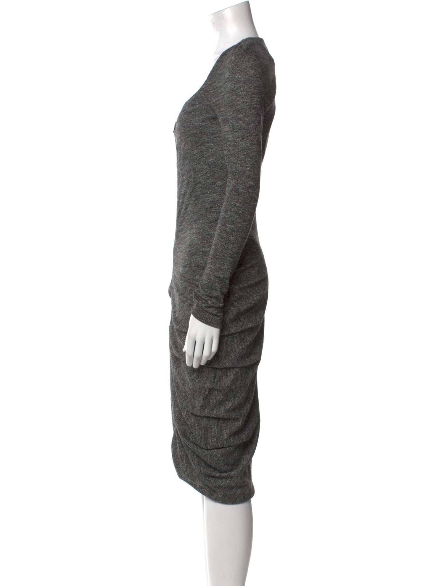 Alexander McQueen Wool Midi Length Dress