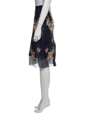 Alexander McQueen Lamb Leather Knee-Length Skirt