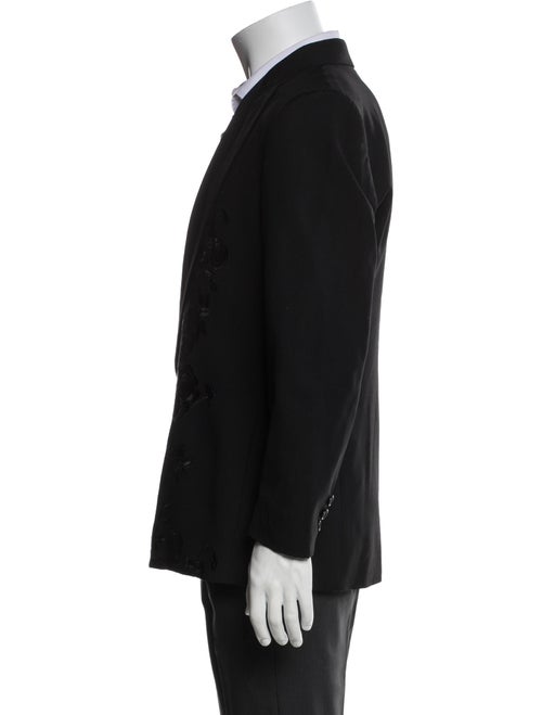 Alexander McQueen Wool Embroidered Accent Blazer