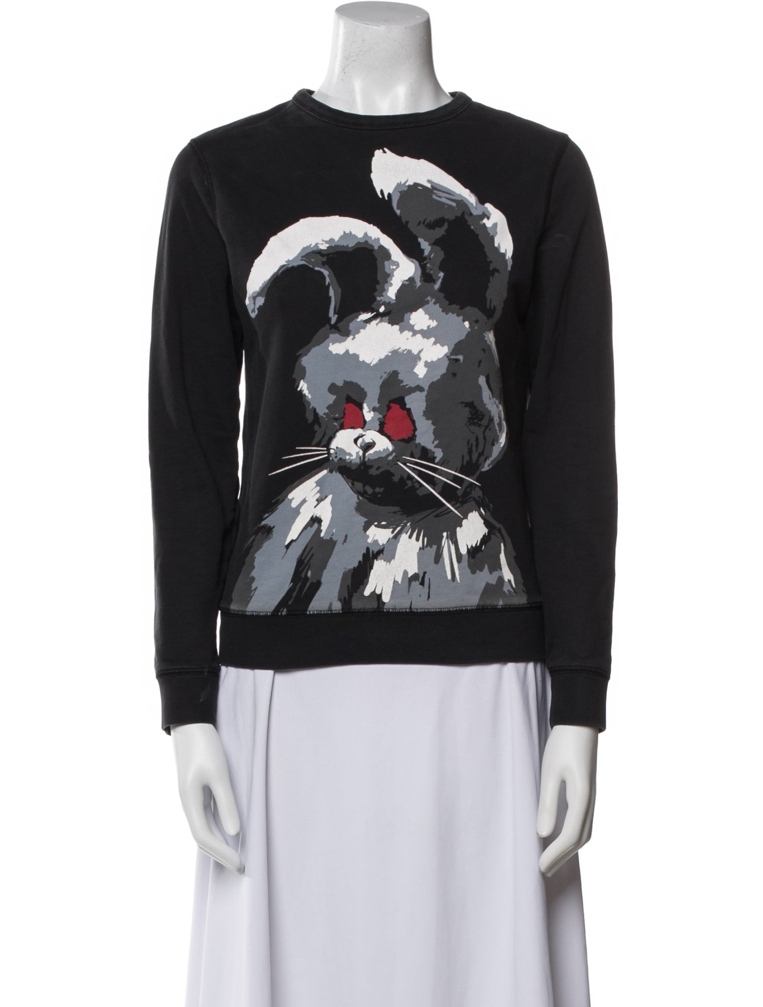 Alexander McQueen Graphic Print Crew Neck Sweater