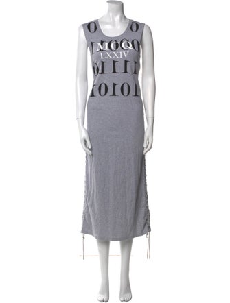 Alexander McQueen Graphic Print Long Dress